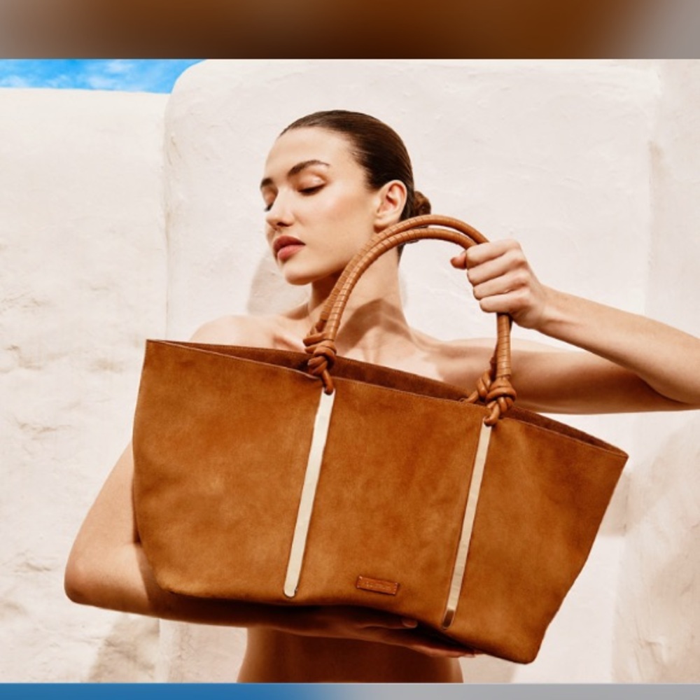 Worn once AQUAZZURA Muse Knotted-Handle Tote Bag